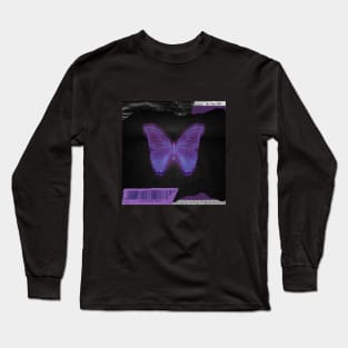 Violet retro butterfly Long Sleeve T-Shirt